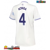 Camisa de Futebol Aston Villa Ezri Konsa #4 Equipamento Alternativo Mulheres 2025-26 Manga Curta